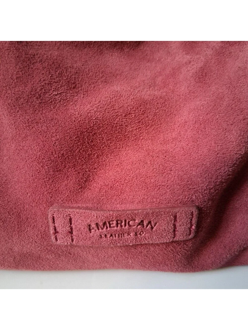 American Leather Co. Auburn Convertible Crossbody Satchel Dark Cherry Suede NWT
